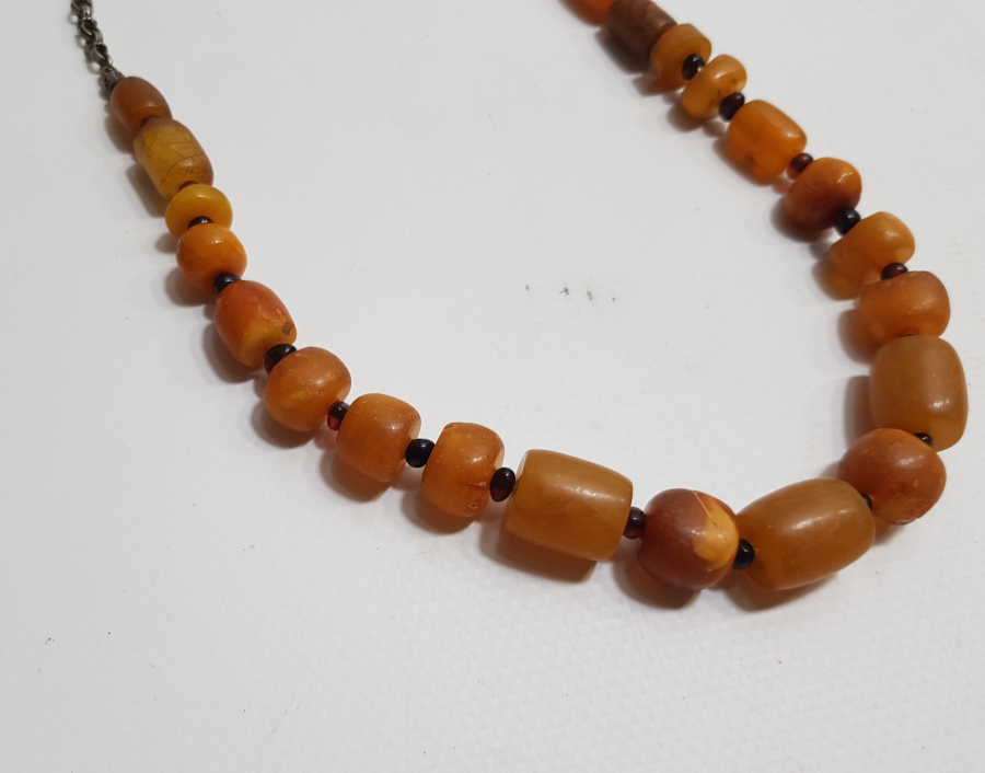 AŞIK ZİNCİRİYLE ERKEN DÖNEM OSMANLI DAMLA KEHRİBAR GERDANLIK