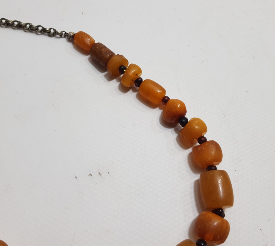 AŞIK ZİNCİRİYLE ERKEN DÖNEM OSMANLI DAMLA KEHRİBAR GERDANLIK