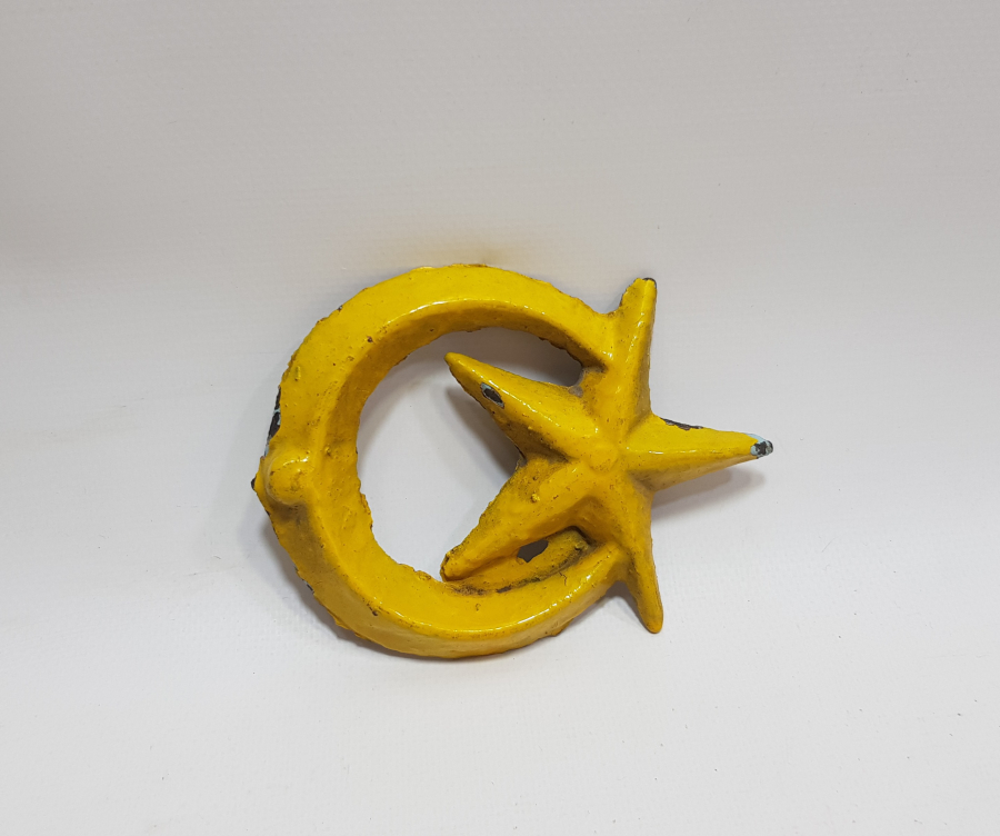 OSMANLI DÖNEMİ AY YILDIZLI BÜYÜK BOY ASKERİ APLİK