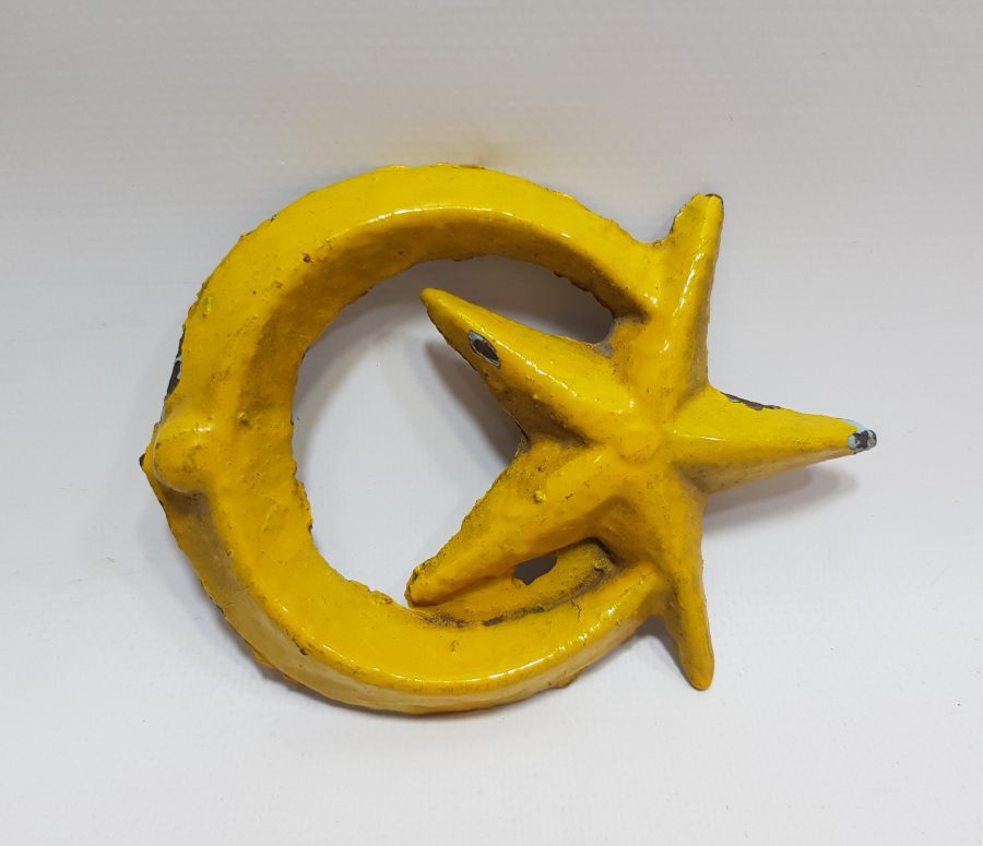 OSMANLI DÖNEMİ AY YILDIZLI BÜYÜK BOY ASKERİ APLİK