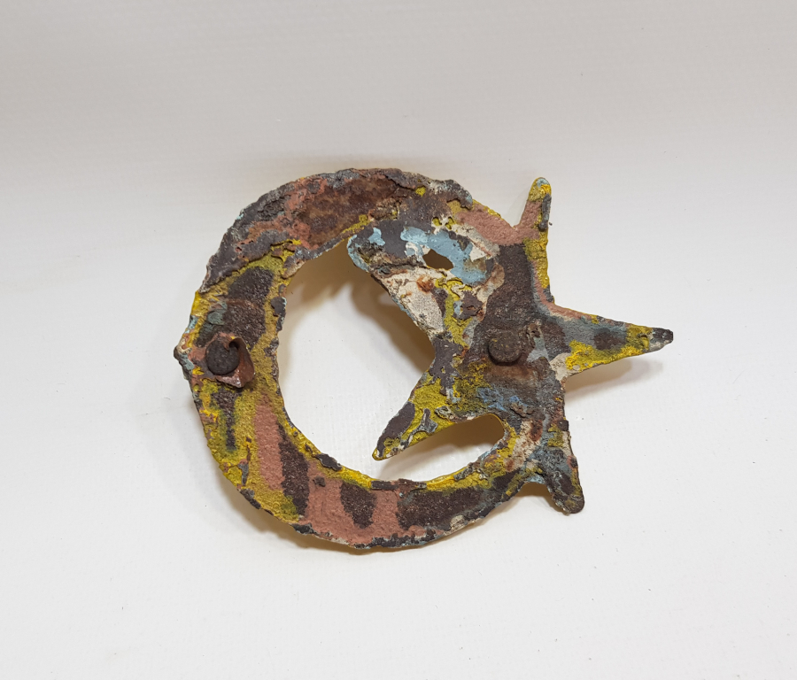 OSMANLI DÖNEMİ AY YILDIZLI BÜYÜK BOY ASKERİ APLİK