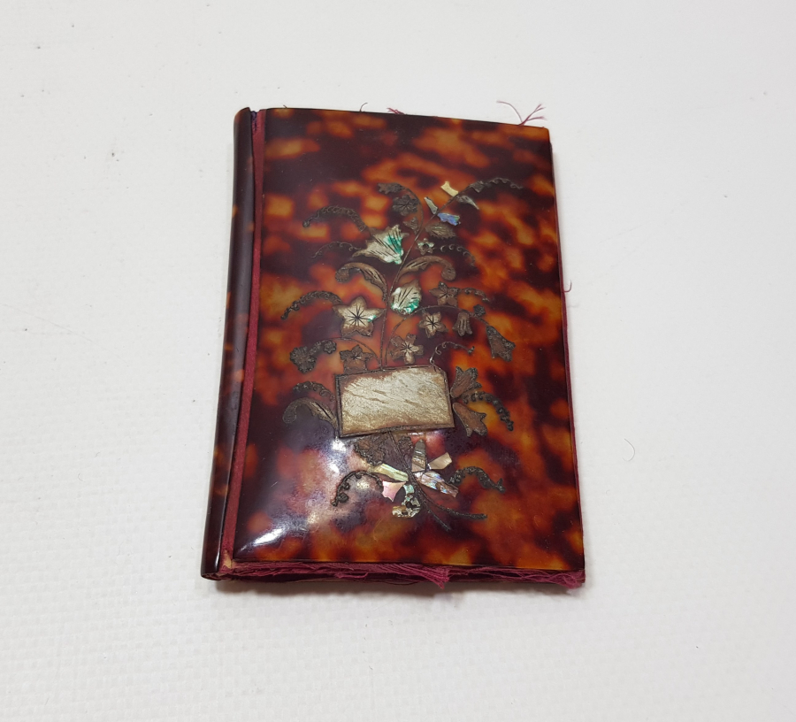 OSMANLI DÖNEMİ BAĞA ÜZERİ GÜMÜŞ İŞLEMELİ ÇOK NADİR NOT DEFTERİ