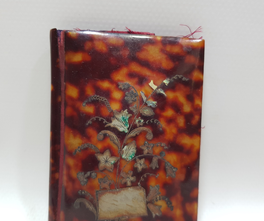 OSMANLI DÖNEMİ BAĞA ÜZERİ GÜMÜŞ İŞLEMELİ ÇOK NADİR NOT DEFTERİ