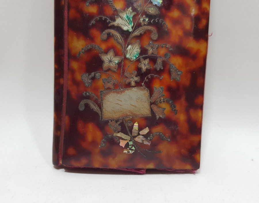 OSMANLI DÖNEMİ BAĞA ÜZERİ GÜMÜŞ İŞLEMELİ ÇOK NADİR NOT DEFTERİ