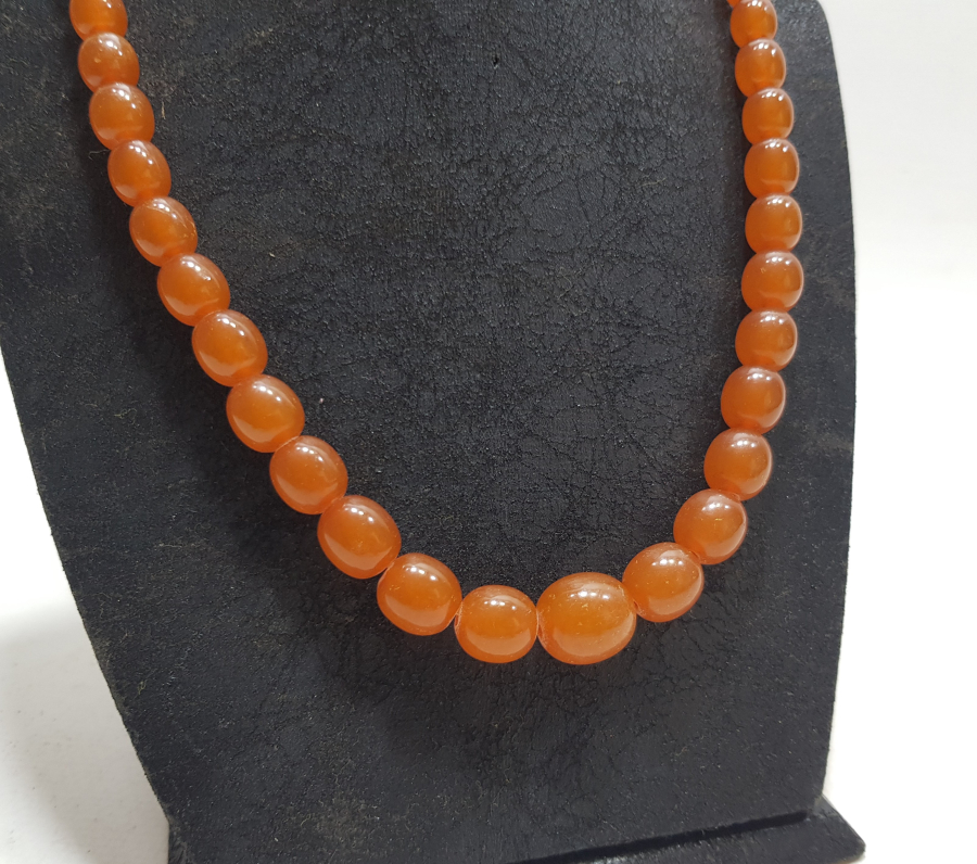 OSMANLI DÖNEMİ BÜYÜK HABBELİ SECCAR DAMLA KEHRİBAR GERDANLIK