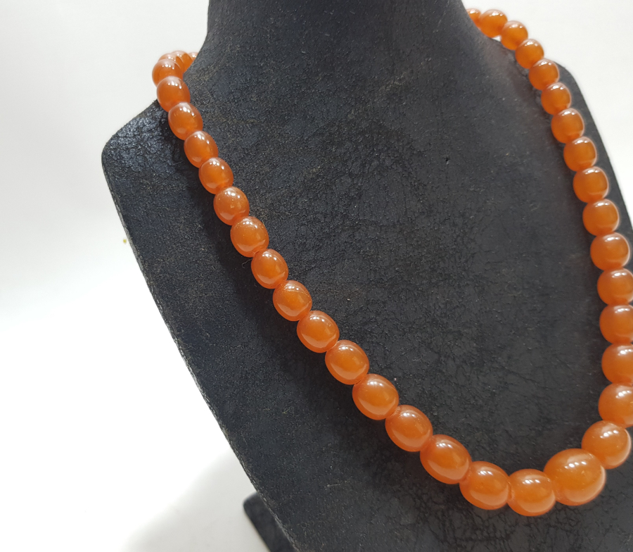 OSMANLI DÖNEMİ BÜYÜK HABBELİ SECCAR DAMLA KEHRİBAR GERDANLIK