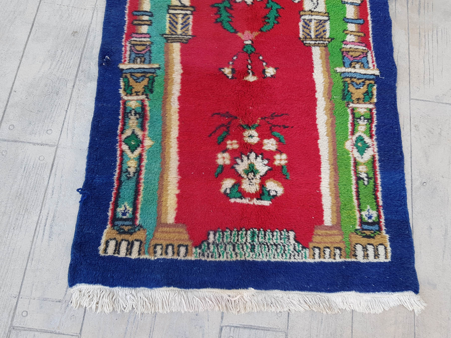 OSMANLI DÖNEMİ EL DOKUMA MİHRAPLI HALI SECCADE