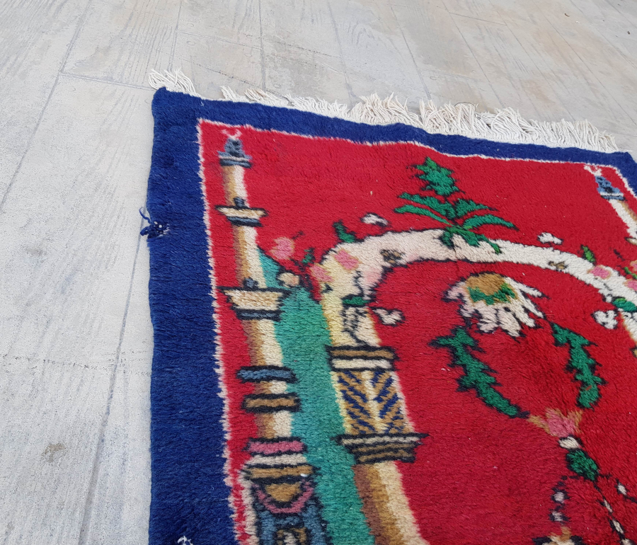 OSMANLI DÖNEMİ EL DOKUMA MİHRAPLI HALI SECCADE