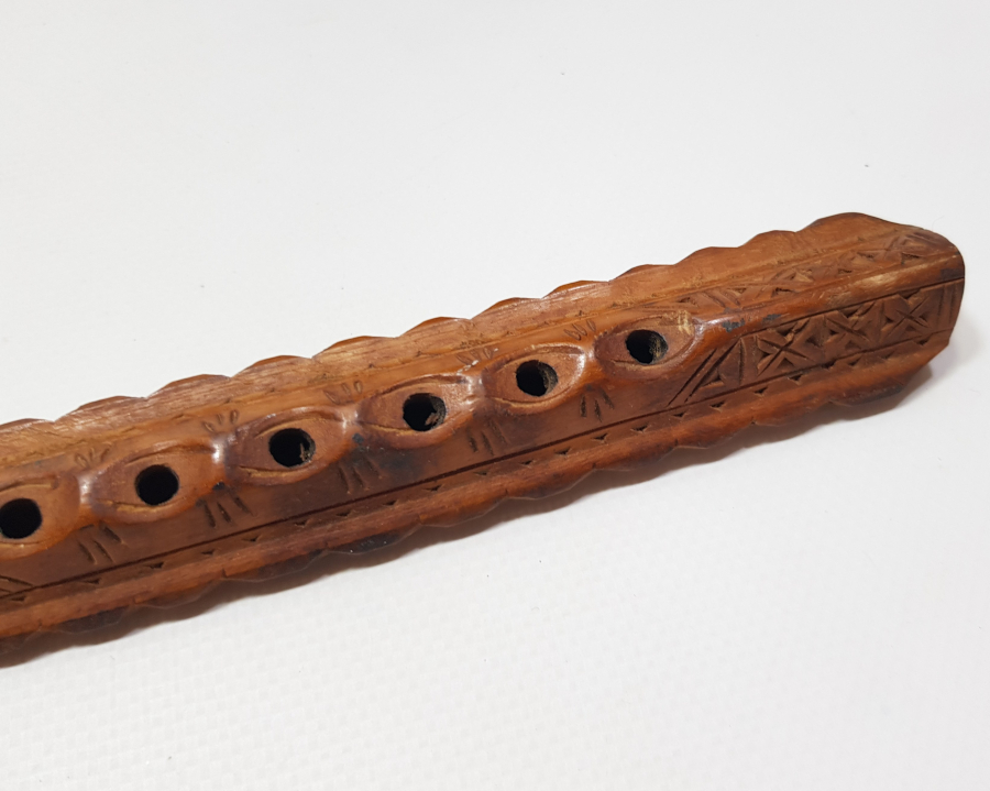 OSMANLI DÖNEMİ EL OYMA İŞÇİLİKLİ AHŞAP ÇOBAN KAVALI