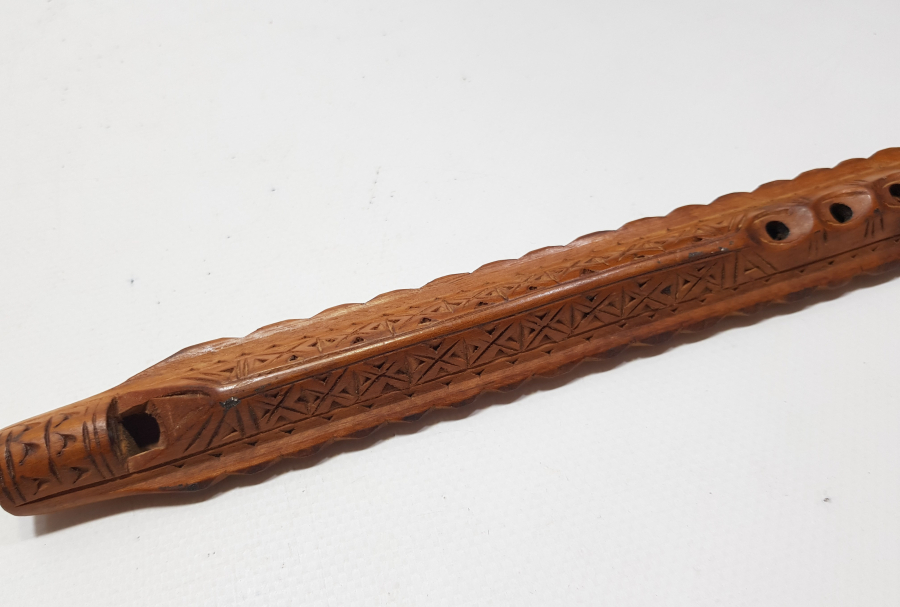 OSMANLI DÖNEMİ EL OYMA İŞÇİLİKLİ AHŞAP ÇOBAN KAVALI