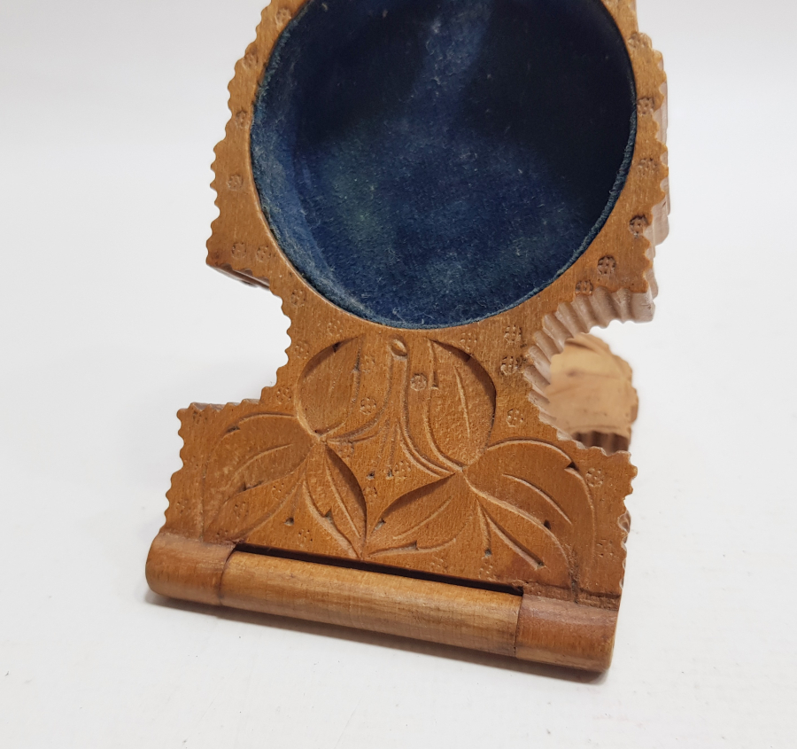 OSMANLI DÖNEMİ TAMAMI EL OYMA İŞÇİLİKLİ ANTİKA AHŞAP SAAT KUTUSU - SAAT STANDI