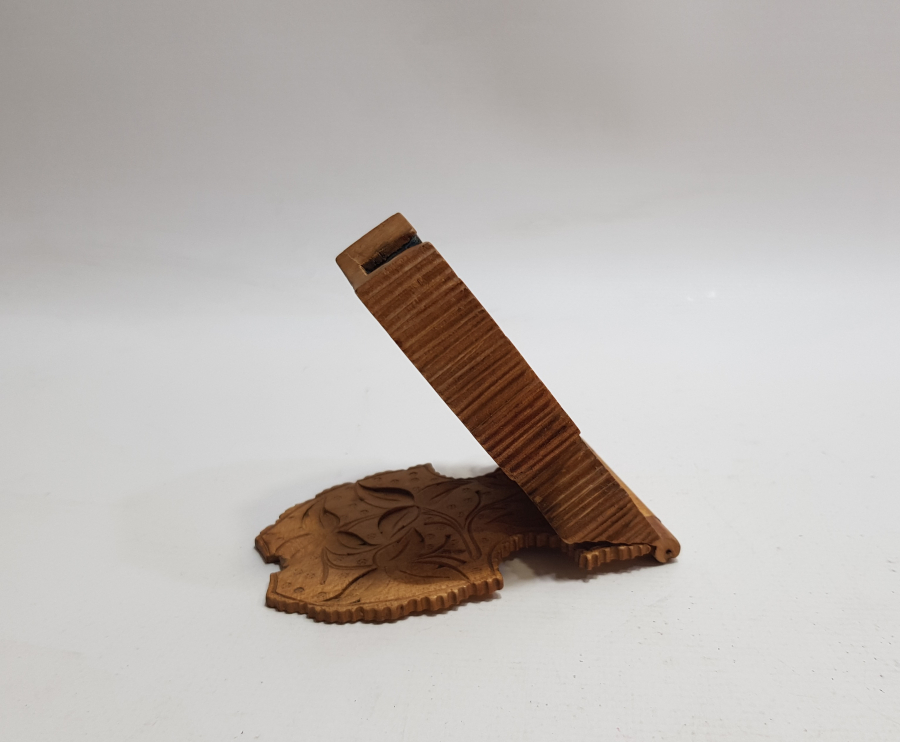 OSMANLI DÖNEMİ TAMAMI EL OYMA İŞÇİLİKLİ ANTİKA AHŞAP SAAT KUTUSU - SAAT STANDI