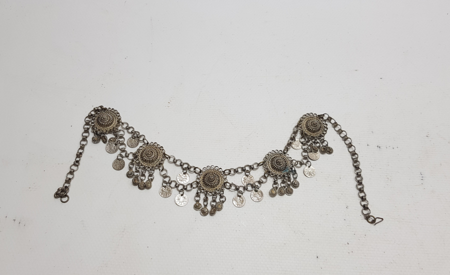 OSMANLI DÖNEMİ NADİR FORMDA GÜLLÜ GELİN ALINLIĞI