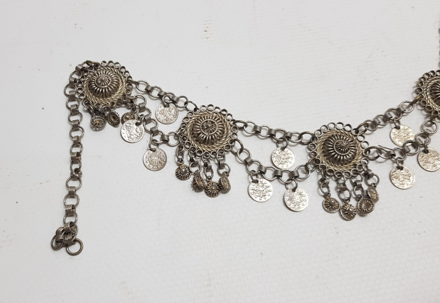 OSMANLI DÖNEMİ NADİR FORMDA GÜLLÜ GELİN ALINLIĞI