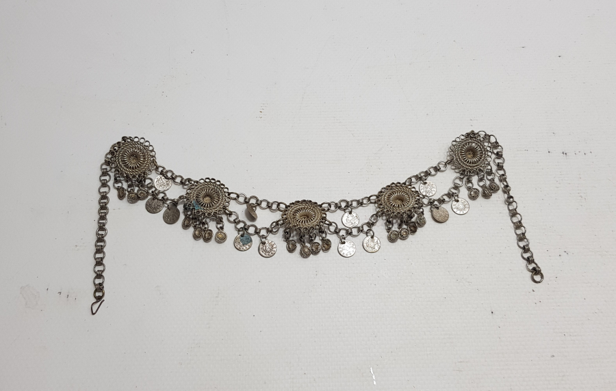 OSMANLI DÖNEMİ NADİR FORMDA GÜLLÜ GELİN ALINLIĞI