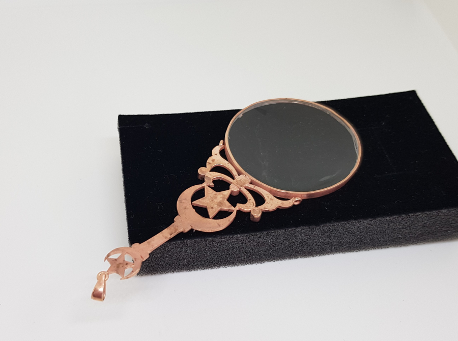 TUTMACI AY YILDIZLI EL TAŞLI KOLYE BÜYÜTEÇ