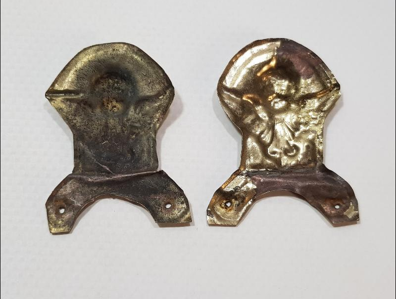 OSMANLI DÖNEMİ RUM İŞİ BİR ÇİFT MELEK ÇOCUK FORMLU ADAKLIK