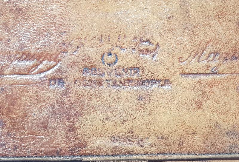 OSMANLICA VE FRANSIZCA YAZILI DERİ CÜZDAN