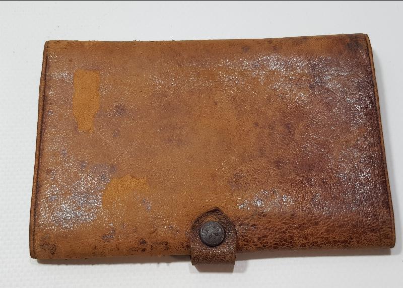 OSMANLICA VE FRANSIZCA YAZILI DERİ CÜZDAN