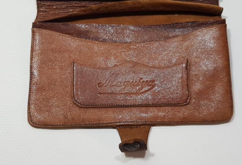 OSMANLICA VE FRANSIZCA YAZILI DERİ CÜZDAN