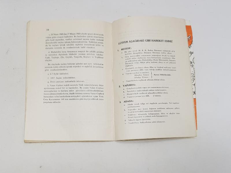 1960 DARBESİ TÜM EKLERİYLE BİRLİKTE ÇOK NADİR YASSIADA BROŞÜRÜ