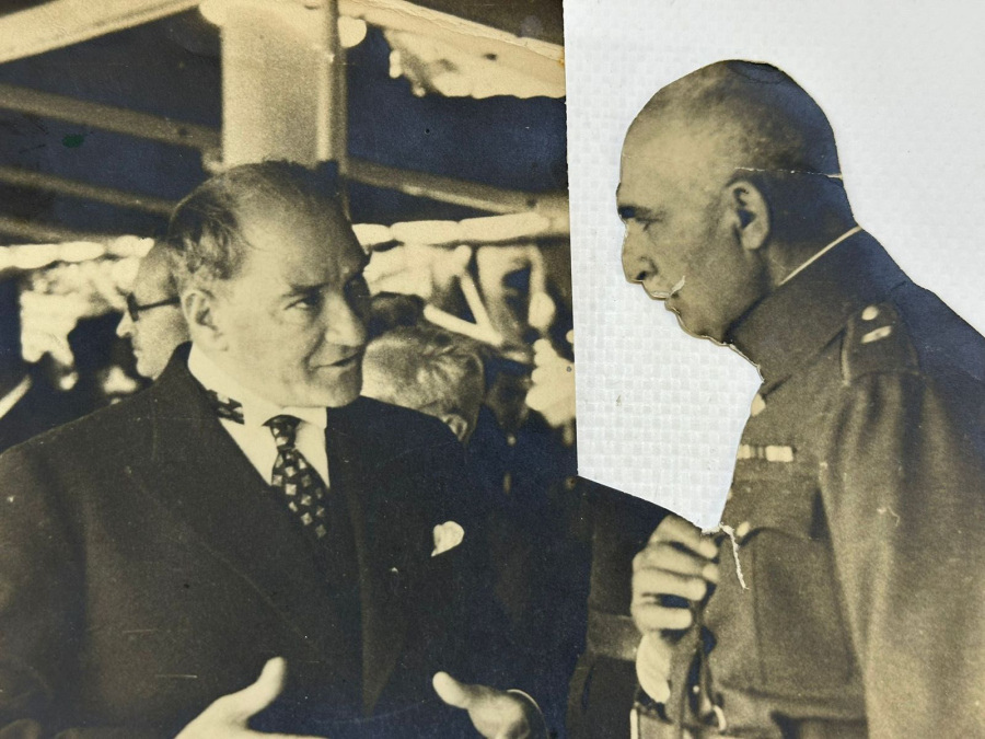ATATÜRK VE İRAN ŞAHI RIZA PEHLEVİ ORJİNAL FOTOĞRAF