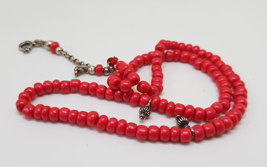 MERCAN TAŞINDAN MAMUL ANTİKA NAMAZ TESPİHİ