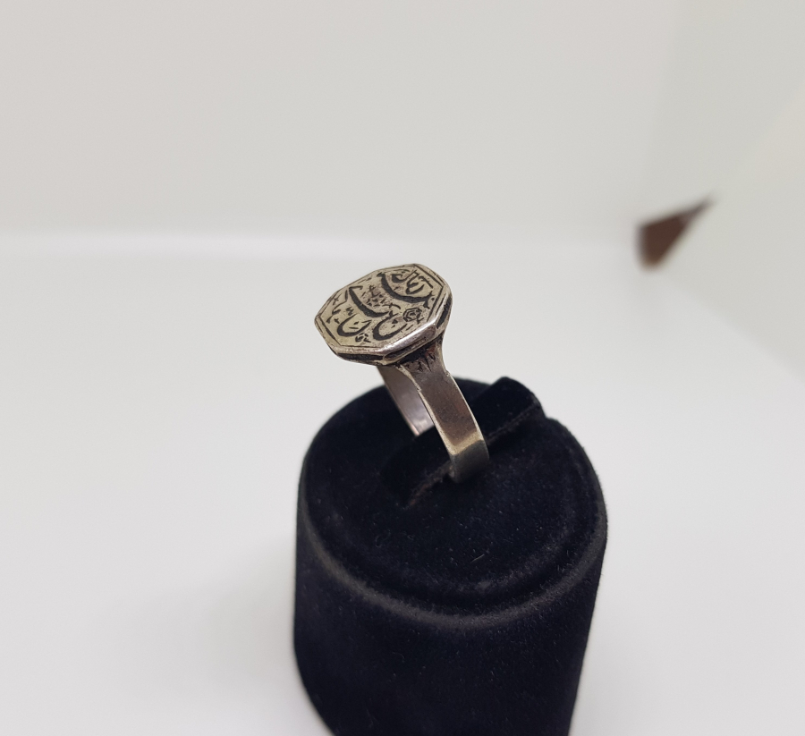 OSMANLI DÖNEMİ DÖNEMİ HAKKAK PARAFLI GÜMÜŞ DERVİŞ YÜZÜĞÜ