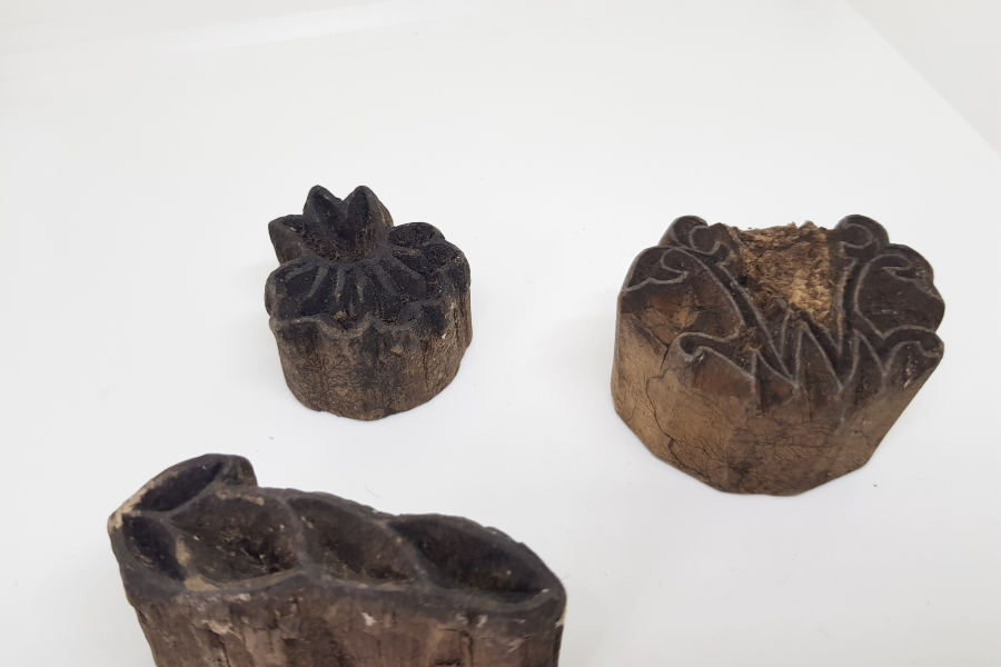 OSMANLI DÖNEMİ EL OYMA 3 ADET TOKAT İŞİ BASKI KALIBI LOTU