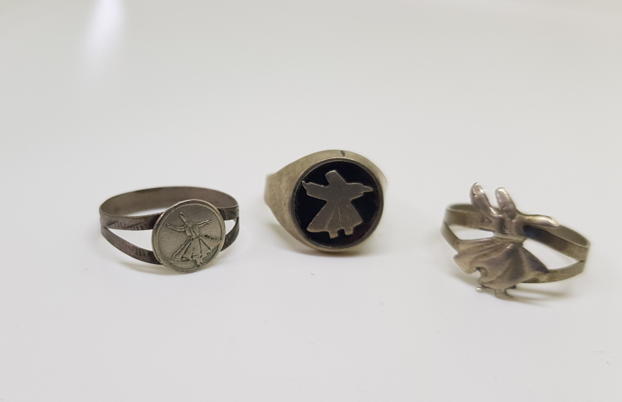 ÖZEL YAPIM MEVLEVİ MODEL EL YAPIMI GÜMÜŞ YÜZÜK LOTU