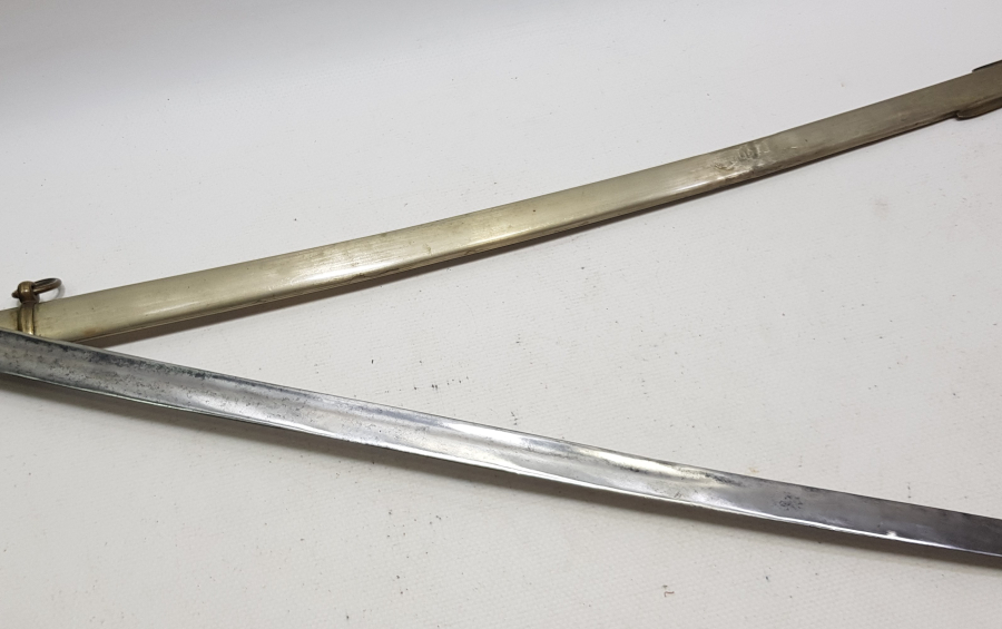 1. DÜNYA SAVAŞI DÖNEMİ BOYNUZ SAPLI VE AY YILDIZLI OSMANLI HAFİF SÜVARİ KILICI