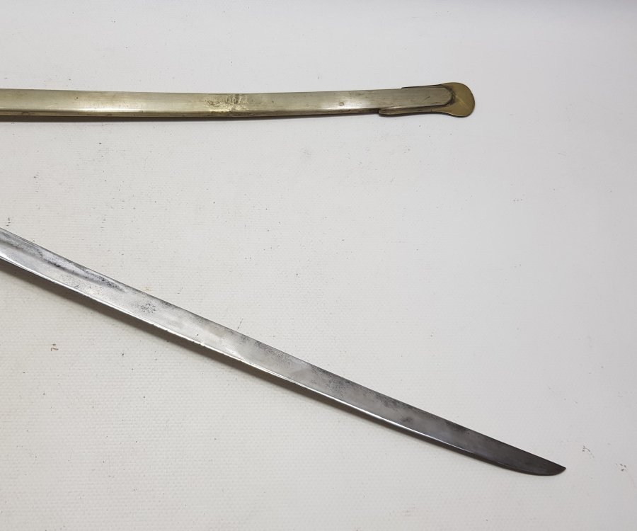 1. DÜNYA SAVAŞI DÖNEMİ BOYNUZ SAPLI VE AY YILDIZLI OSMANLI HAFİF SÜVARİ KILICI