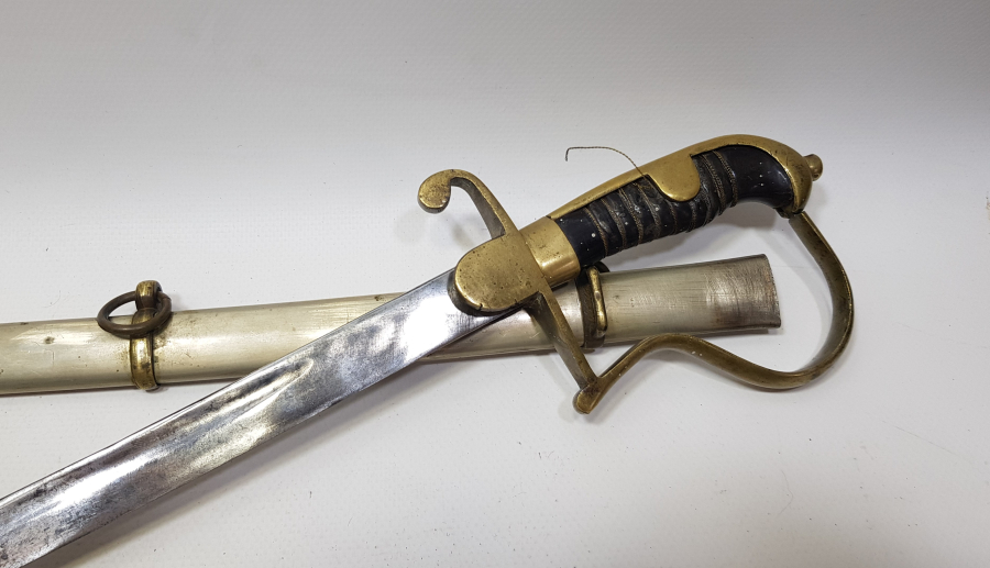 1. DÜNYA SAVAŞI DÖNEMİ BOYNUZ SAPLI VE AY YILDIZLI OSMANLI HAFİF SÜVARİ KILICI