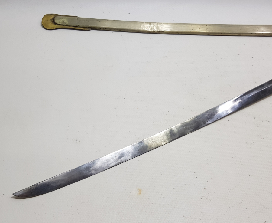 1. DÜNYA SAVAŞI DÖNEMİ BOYNUZ SAPLI VE AY YILDIZLI OSMANLI HAFİF SÜVARİ KILICI