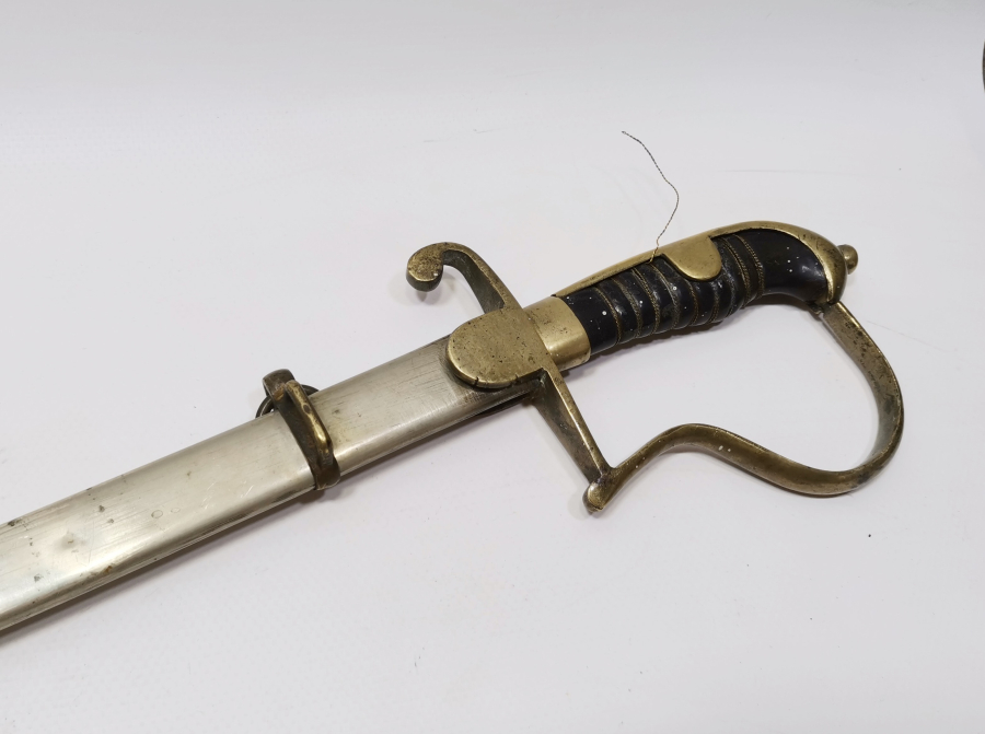 1. DÜNYA SAVAŞI DÖNEMİ BOYNUZ SAPLI VE AY YILDIZLI OSMANLI HAFİF SÜVARİ KILICI