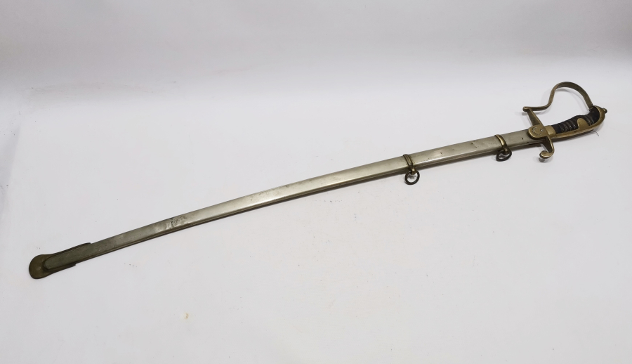 1. DÜNYA SAVAŞI DÖNEMİ BOYNUZ SAPLI VE AY YILDIZLI OSMANLI HAFİF SÜVARİ KILICI