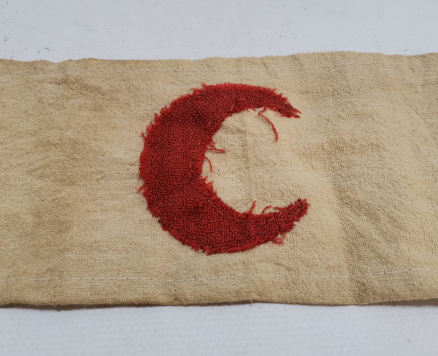 1. DÜNYA SAVAŞI DÖNEMİ DAMGALI HİLAL-İ AHMER KOL BANDI