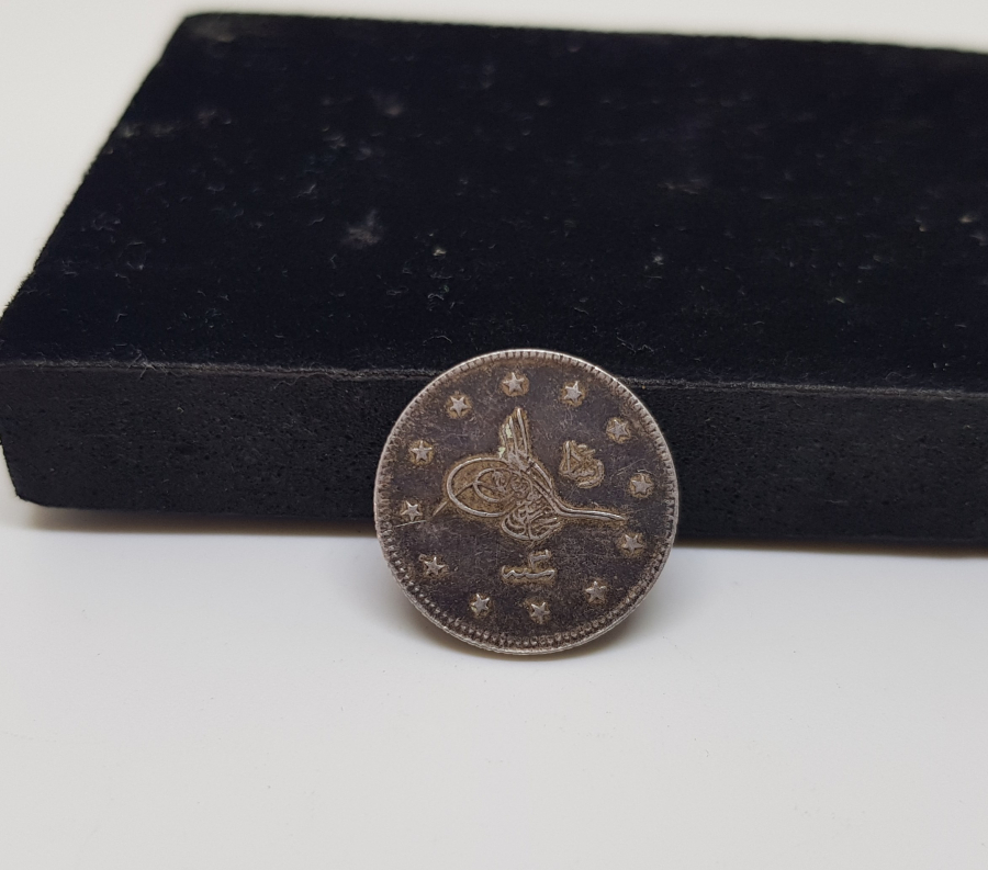 MEHMET REŞAT HAN DÖNEMİ ÇOK YÜKSEK KONDİSYONDA MANASTIR BASKI ÇOK NADİR GÜMÜŞ 2 KURUŞ