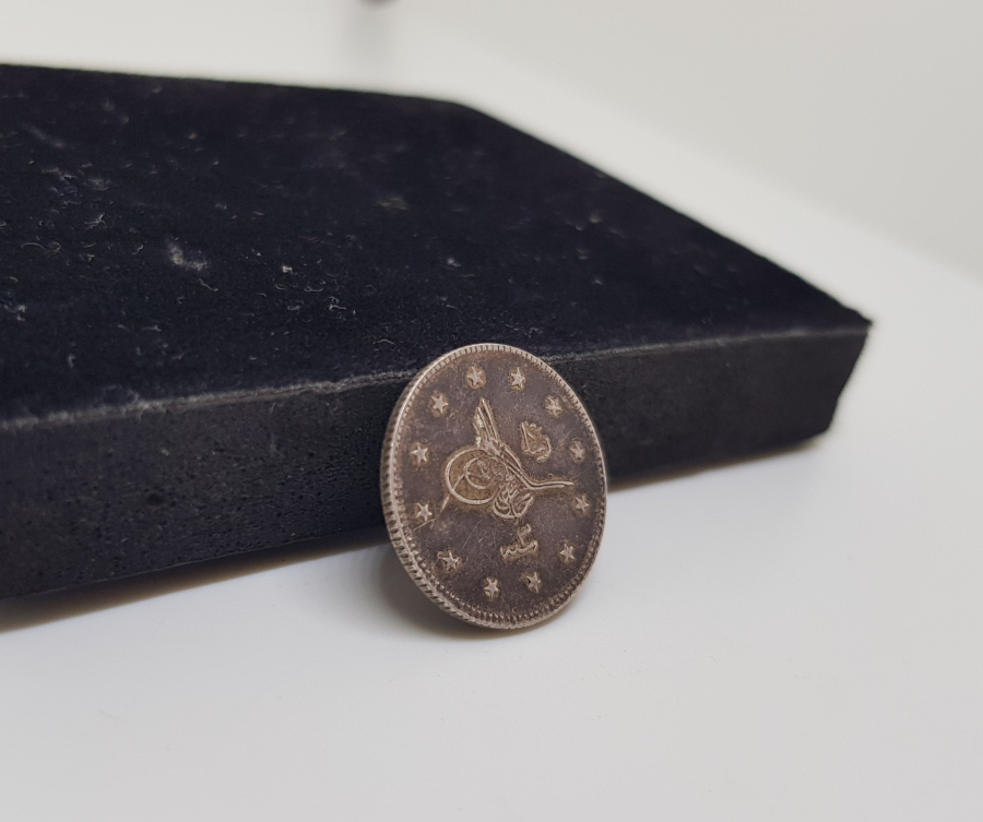 MEHMET REŞAT HAN DÖNEMİ ÇOK YÜKSEK KONDİSYONDA MANASTIR BASKI ÇOK NADİR GÜMÜŞ 2 KURUŞ