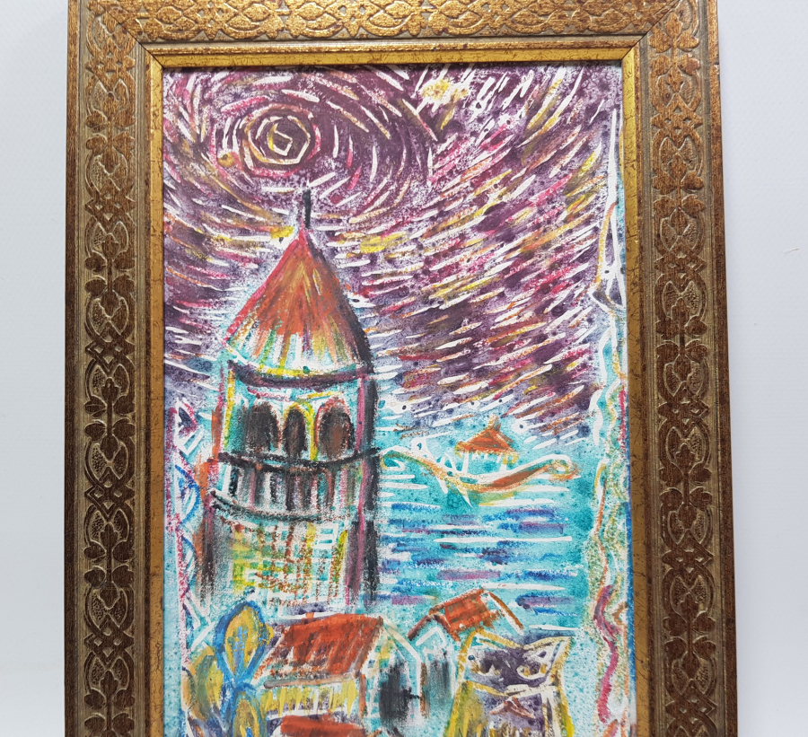 NİHAL GÜRES İMZALI SULU BOYA TABLO