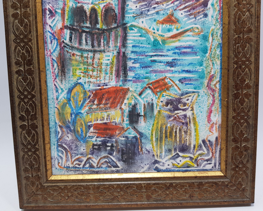 NİHAL GÜRES İMZALI SULU BOYA TABLO