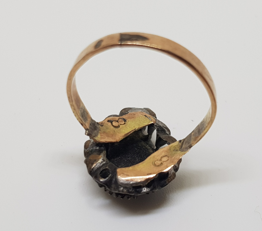 OSMANLI DÖNEMİ DAMLA MODEL ELMAS TAŞLI YÜZÜK