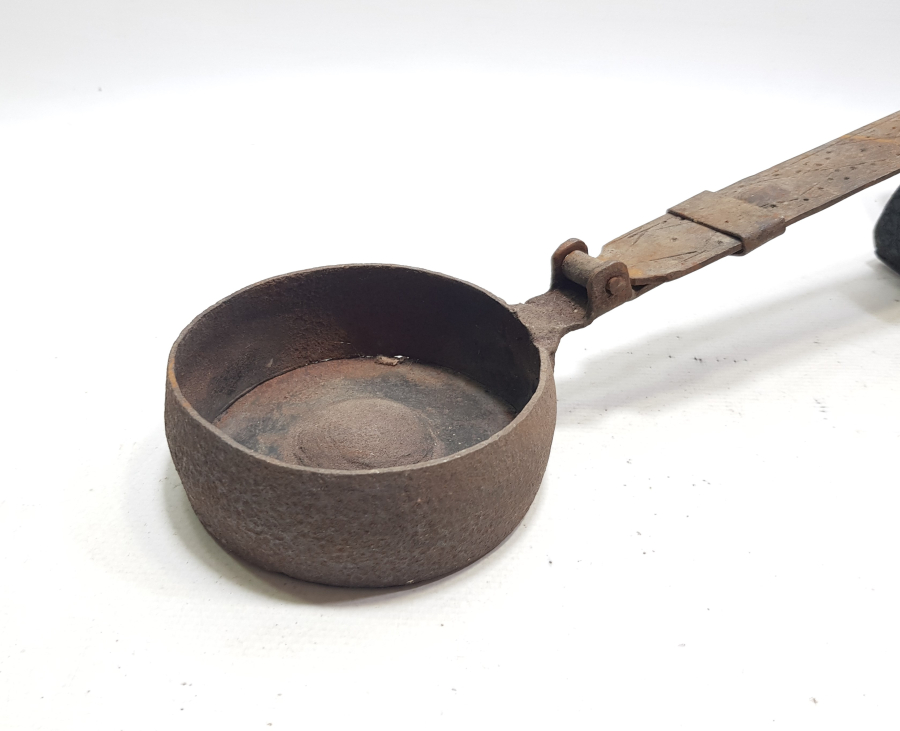 OSMANLI DÖNEMİ SAPI İŞLEMELİ KAHVE KAVURMA TAVASI