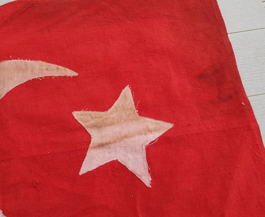 OSMANLI DÖNEMİ EL YAPIMI BAYRAK