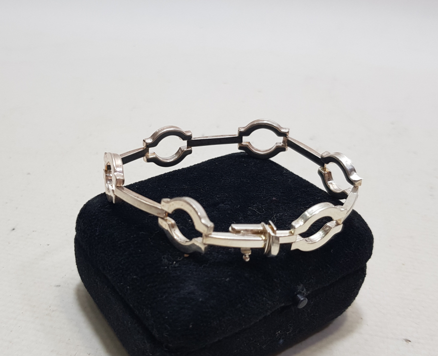 KELEPÇE FORMLU ÖZEL YAPIM GÜMÜŞ BİLEKLİK