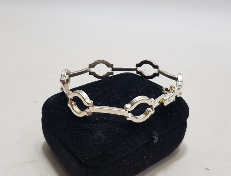 KELEPÇE FORMLU ÖZEL YAPIM GÜMÜŞ BİLEKLİK