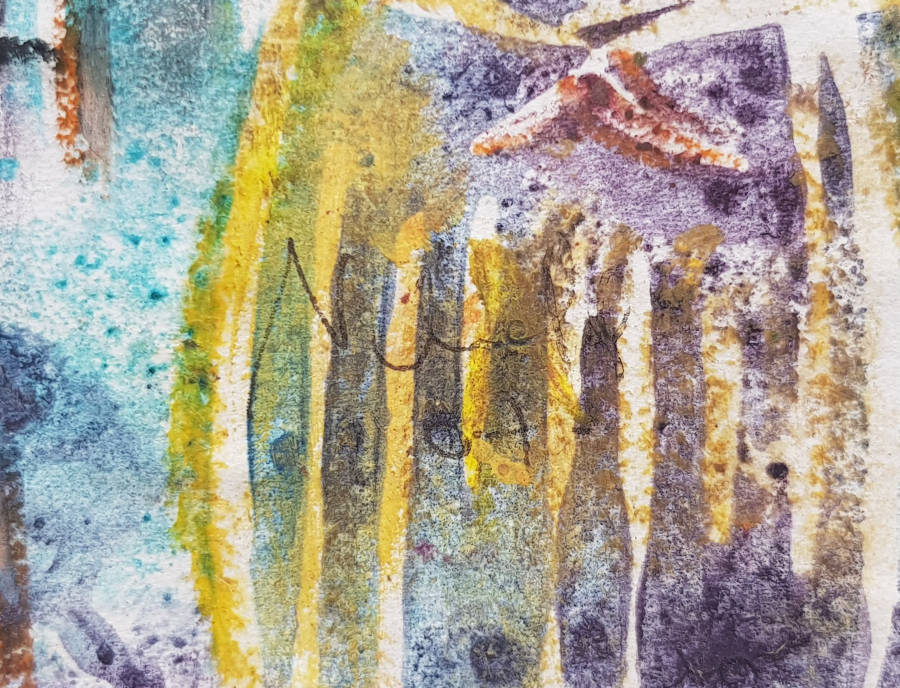 NİHAL GÜRES İMZALI SULU BOYA TABLO