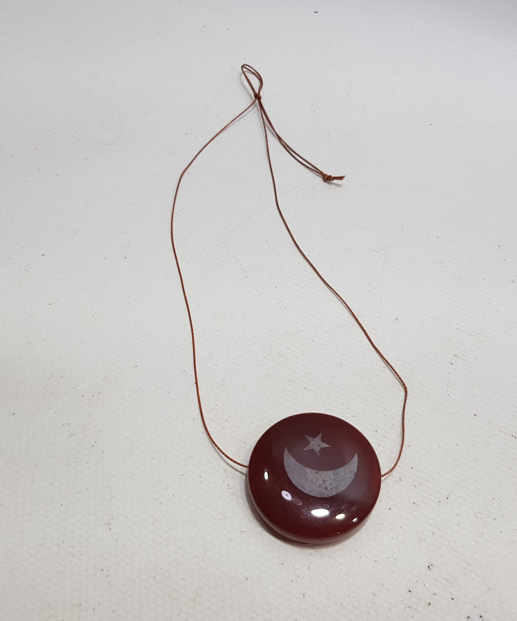 ÜZERİ AY YILDIZLI OSMANLI DÖNEMİ AKİK TAŞI