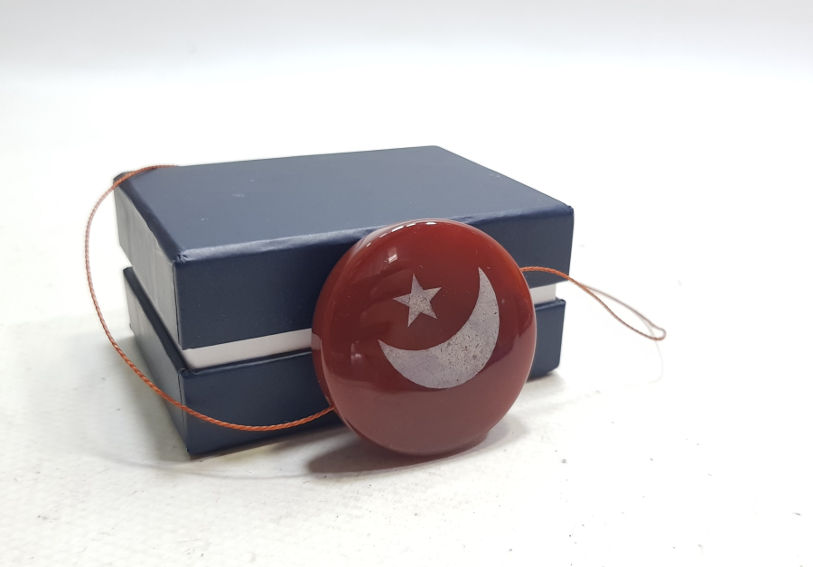 ÜZERİ AY YILDIZLI OSMANLI DÖNEMİ AKİK TAŞI