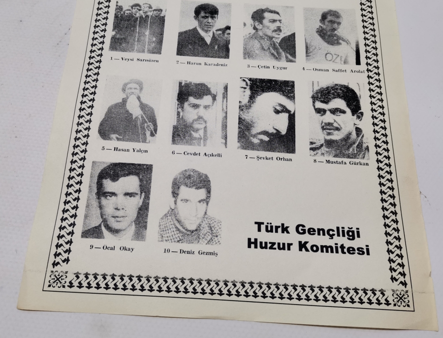 1970 LERDEN ÇOK NADİR SİYASİ AFİŞ